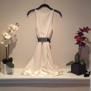 Cute Pearl White Flirty Dress