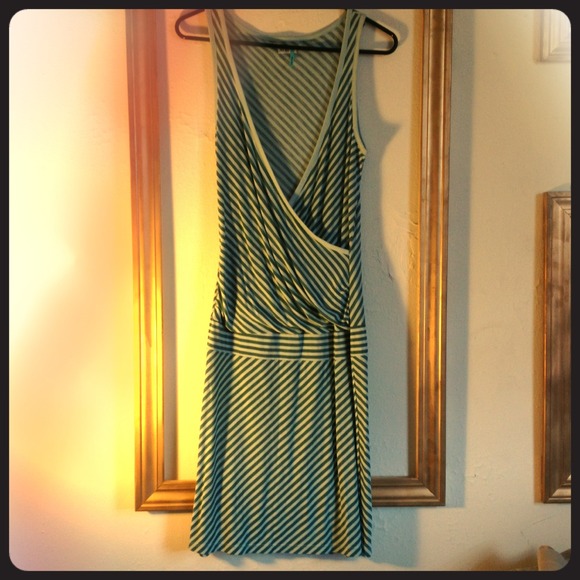 Old Navy Mint Stripped Dress - Picture 1 of 4