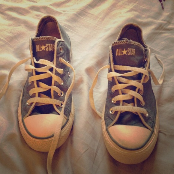 Shimmery Light Blue Converse All-Stars