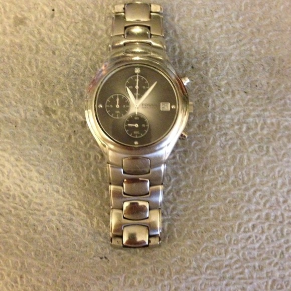 Silver Fossil arkitekt watch w/ chronograph. - Picture 2 of 4