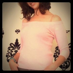 Off the shoulder Pink Sweater