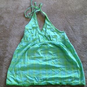 Plaid halter top