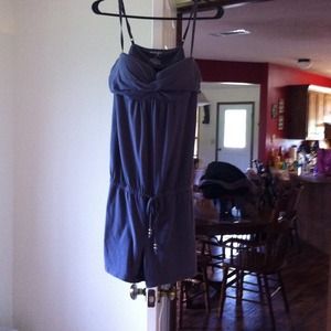 Adorable gray spaghetti strap romper!!