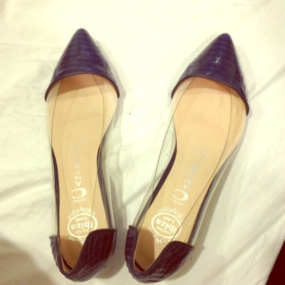 ❌Sold❌Jeffery Campbell clear sides blue shoes