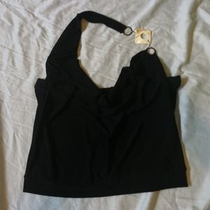 Black halter top.