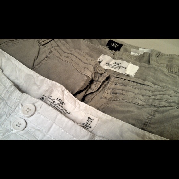 Linen pants white, cream and beige bundle of 3