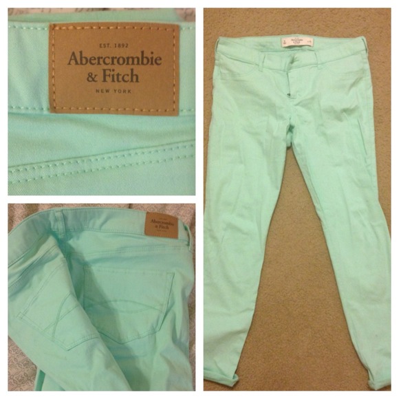 Abercrombie Mint Green Skinny Jeans REDUCED