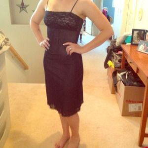 Black sheath dress
