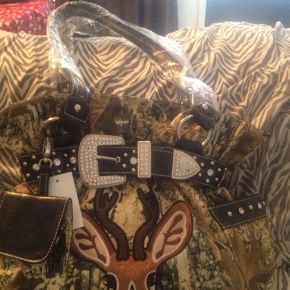 Camo deer  purse satchel