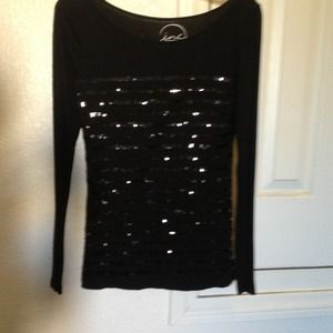 INC cotton sequin cotton long sleeve small