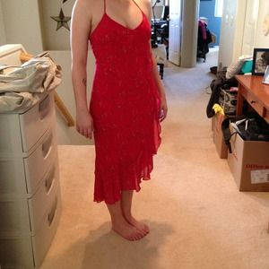 Red sun dress