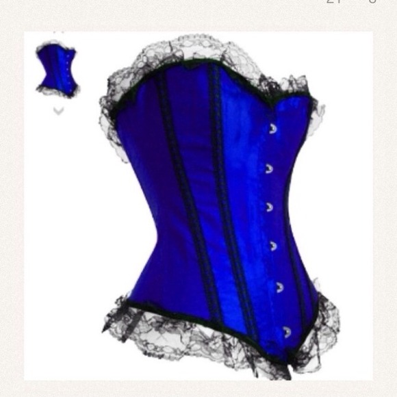 Blue Bridal corset with Steel bones.