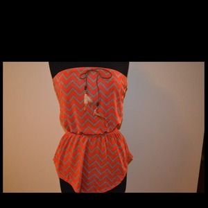 Coral/mocha top- sm, med, large NWT