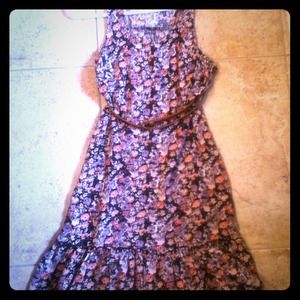Floral racer back dress