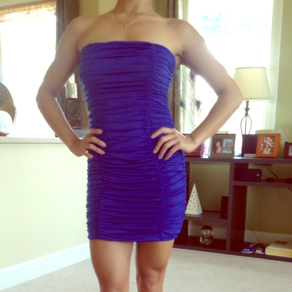 ❌SOLD👊Forever 21 blue strapless dress-S
