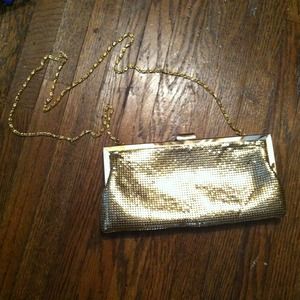 Sparely Gold Clutch with optional chain