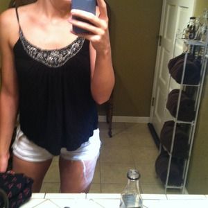 Black shirt with jewels