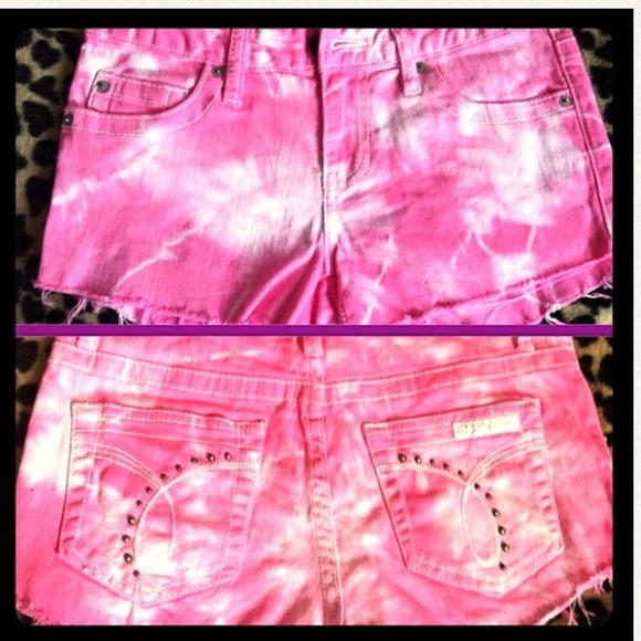 ✨Pink Tye-Dye with Back Pocket Studs✨