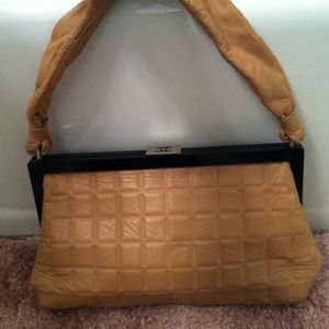 Authentic, beige leather Chanel handbag