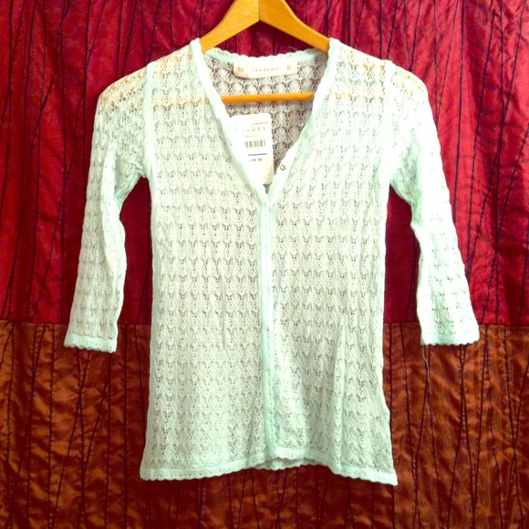 Snap Front Pointelle Cardi