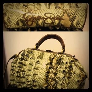 Snake print handbag