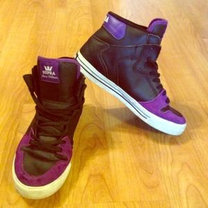 Mens Black/Purple Stevie Williams Supra Vaiders