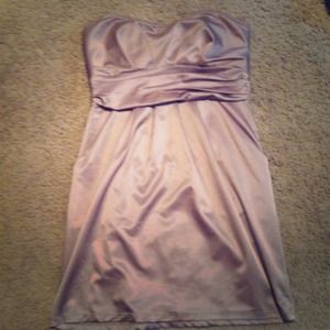 Short beige dressy dress