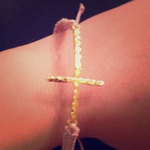 Light pink cross bracelet