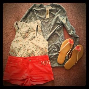 Grey light-weight, long cardigan