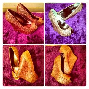 $15 w/ PAYPAL Peep Toe Wedges