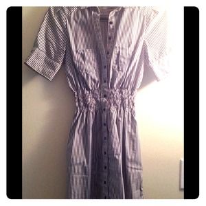 Black and white stripes dress