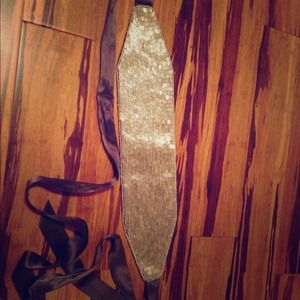 REDUCED Banana Republic Grey Silk and Bead Belt