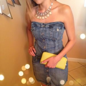 Denim tube dress