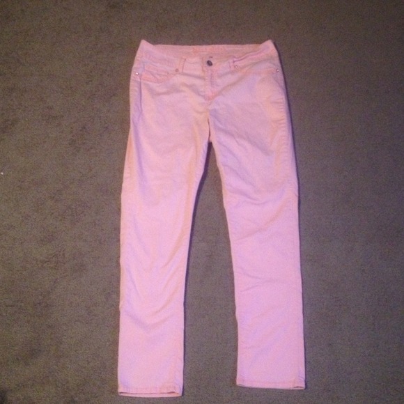 SOLD Peach skinny jeans size 14