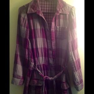 Pink long sleeves dress