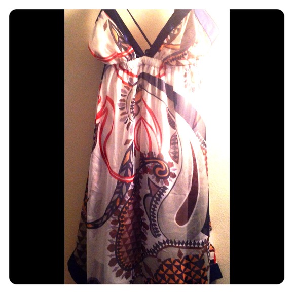 Stamp halter dress
