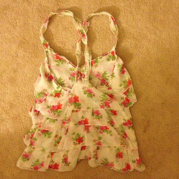 Floral Ruffle Tank Top - Picture 3 of 3