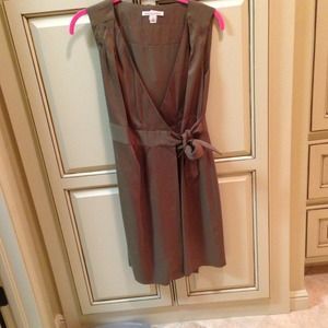 Olive green Banana Republic wrap dress