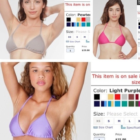 American apparel bathing suit tops