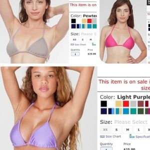 American apparel bathing suit tops
