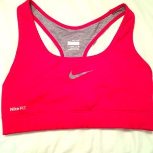 Red Nike fit sports bra