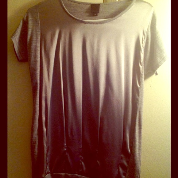 Gray shinny blouse