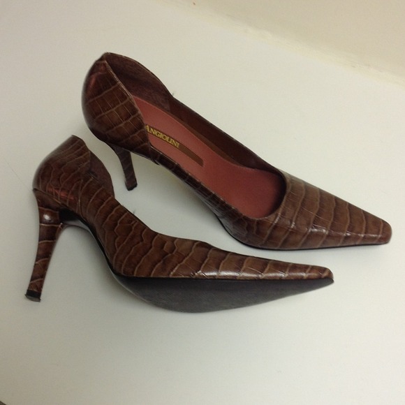 Reduced😍😍Brown/Cognac Enzo Angiolini Croc Pumps