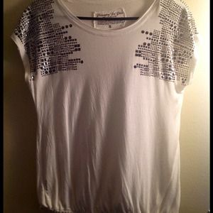 Shinny stunts white top