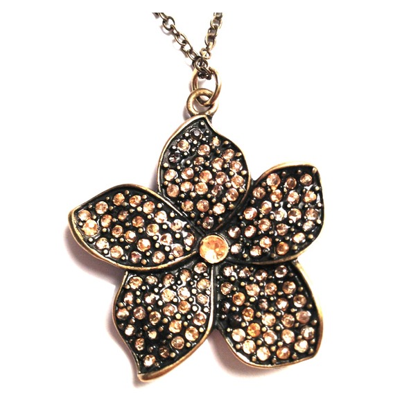 Golden/bronze flower necklace