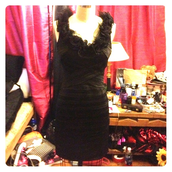 Edgy black cocktail dress!