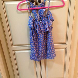 Sold. racerback tank size SM, but fits like M