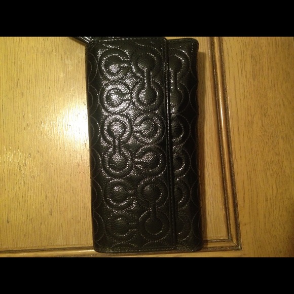 Patent Leather Monogram Coach Wallet