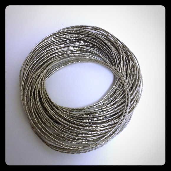 $$Reduced$$ Brushed and Textured Silver Bangles