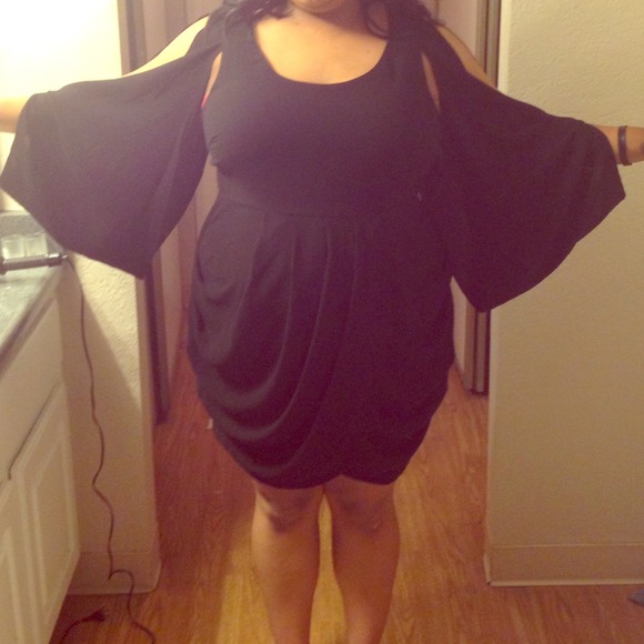 Black plus size dress
